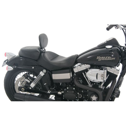 PartzBiz HD: 4408551-Mustang Black Vintage Wide Recessed Rear Seat for Harley Dyna FXD 06-17 | 79359 PartzBiz HD: 4408551-Mustang Black Vintage Wide Recessed Rear Seat for Harley Dyna FXD 06-17 | 79359