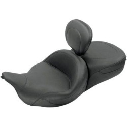 PartzBiz HD MD79556 - Mustang 79556 Super Vintage Touring Seat w/ พนักพิงคนขับ 08-23 Harley FLH/FLT 489235 0801-0564 08010564
