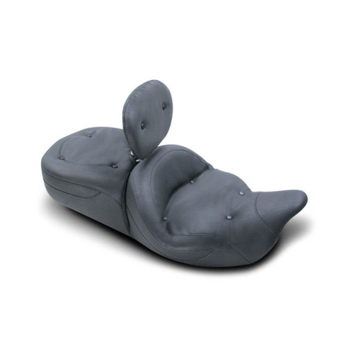 PartzBiz HD: 4408559-Mustang Super Regal Touring Seat w/ Driver Backrest for Harley FLH/FLT 08-17  | 79558