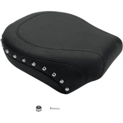 PartzBiz HD MD76243 - เบาะหลัง Mustang Chrome Studded เฉพาะ Harley 06-10 FXST 07-17 FLSTF | 76243