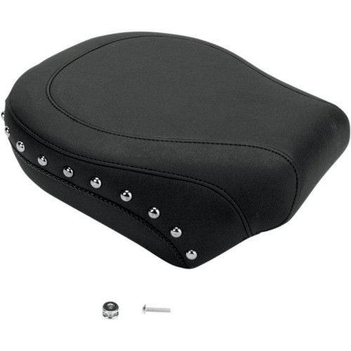 PartzBiz HD: 4408511-Mustang Chrome Studded Rear Seat Pillion Only Harley 06-10 FXST 07-17 FLSTF | 76243 PartzBiz HD: 4408511-Mustang Chrome Studded Rear Seat Pillion Only Harley 06-10 FXST 07-17 FLSTF | 76243