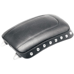 PartzBiz HD MD75098 - Mustang Chrome Studded Rear Seat Thin Pillion Only Harley 00-05 FXST 00-07 FLST | 75098