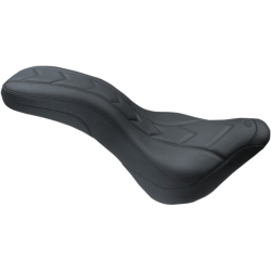 PartzBiz HD MD75884 - Mustang Daytripper Black Vinyl Apex Stitch Seat for 18-21 FLDE/FLHC/FLHCS | 75884