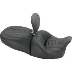 PartzBiz HD MD79593 - Mustang One Piece Vintage Forward Seat Driver Backrest Harley Freewheeler FLRT | 79593