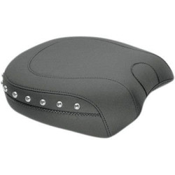 PartzBiz HD MD79741 - Mustang Seat Wide Chrome Studded Rear Seat Only for Harley Softail FXS & FLS | 79741