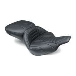 PartzBiz HD MD76739 - ที่นั่ง Mustang One Piece Plain Sport Touring Seat Harley FLHT FLTR 97-07 | 75454