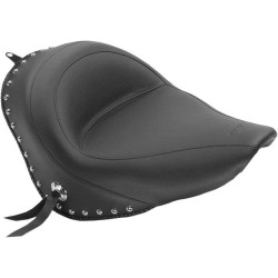 PartzBiz HD MD76240 - เบาะมัสแตง Chrome Studded Solo Seat Only Harley 06-10 FXST 07-17 FLSTF | 76240