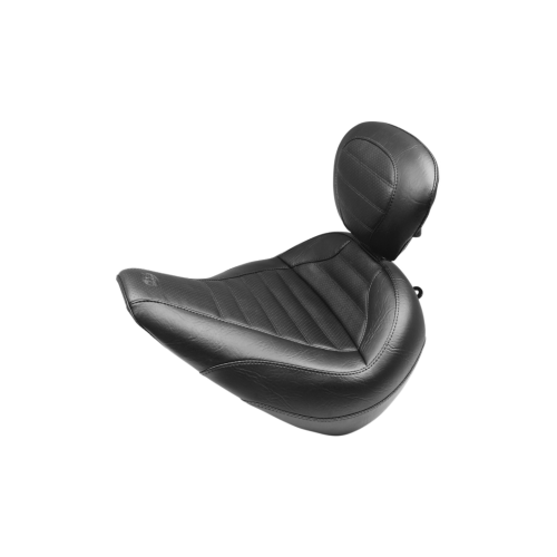 PartzBiz HD: 4408463-Mustang Solo Black Harley Seat W/ Backrest Tuck-N-Roll Stitch 18-23 FXBR/FXBRS | 79022 PartzBiz HD: 4408463-Mustang Solo Black Harley Seat W/ Backrest Tuck-N-Roll Stitch 18-23 FXBR/FXBRS | 79022