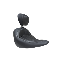PartzBiz HD MD79041 - Mustang Solo Front Black Harley Seat W/ พนักพิง Dagger Stitch 18-23 FLSB/FXLR/FXLRS | 79041 PartzBiz HD MD79041 - Mustang Solo Front Black Harley Seat W/ พนักพิง Dagger Stitch 18-23 FLSB/FXLR/FXLRS | 79041