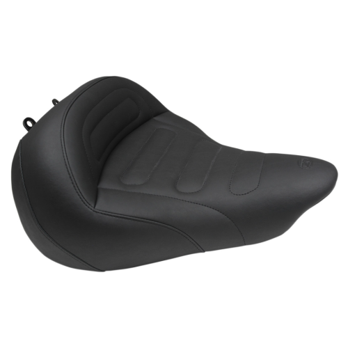 PartzBiz HD: 4408442-Mustang Solo Tour Breakout Black Trapezoid Stitch Harley Seat for 13-17 FXSB | 76578