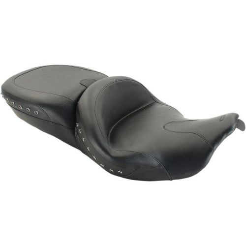 PartzBiz HD: 4408414-Mustang Summit One-Piece Black Studs Touring Seat w/ Receiver Harley FL 14-17 | 76862 PartzBiz HD: 4408414-Mustang Summit One-Piece Black Studs Touring Seat w/ Receiver Harley FL 14-17 | 76862