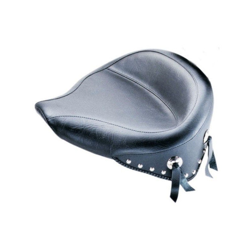 PartzBiz HD: 4408403-Mustang Seat Wide Chrome Studded Solo Seat Harley Softail 89-99 FLSTS | 75506