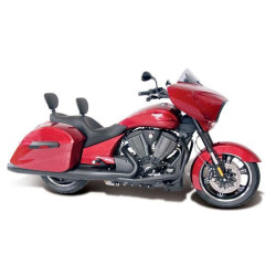 PartzBiz HD MD79567 - Mustang 79567 Wide Touring Seat 2-Up พร้อมพนักพิง 10-17 Victory 486049 0810-1421