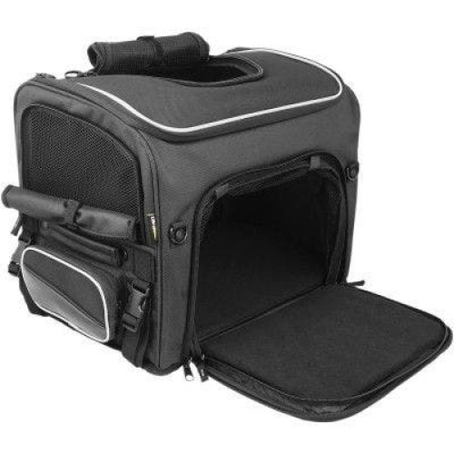 PartzBiz HD: 4408254-Nelson-Rigg Route 1 Rover Pet Carrier Luggage Rack Bag Black NR-240 3515-0214 35150214 Motorcycle Tail Seat Cargo Bag Luggage storage travel accessories best for dog cat touring electra road street glide king softail heritage slim fat boy bob goldwing hon