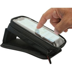 PartzBiz HD DS35020334 - Nelson-Rigg Tank Bag Route 1 Magnetic Phone Holder Black NR-50 3502-0334 35020334 Motorcycle Tail Seat Cargo Bag Luggage storage travel accessories best for dog cat touring electra road street glide king softail heritage slim fat boy bob goldwing hon