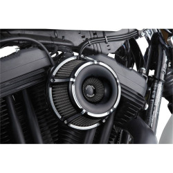 PartzBiz HD AN18-923 - Arlen Ness Inverted Slot Track Black Cut Stage 1 เครื่องฟอกอากาศ Harley T/C 99-15 | 18-923