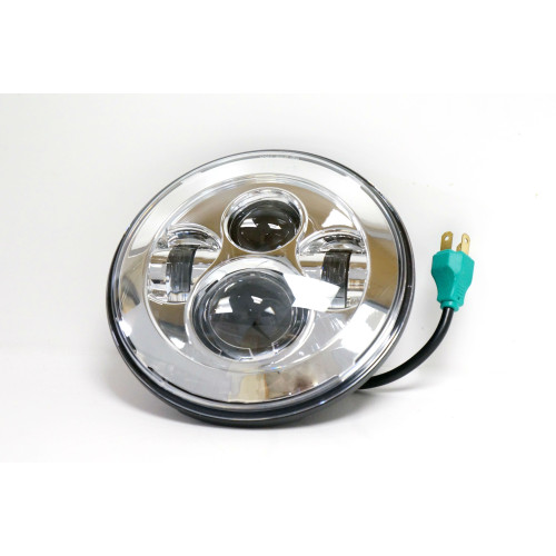PartzBiz HD: 4408176-New 7" LED Projector Daymaker Style Chrome Headlight for Harley Touring Models 