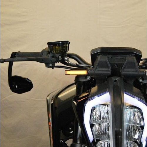 PartzBiz HD: 4408152-New Rage Cycles Black Front LED Turn Signal Indicator Lights 19-Up KTM 790 Duke