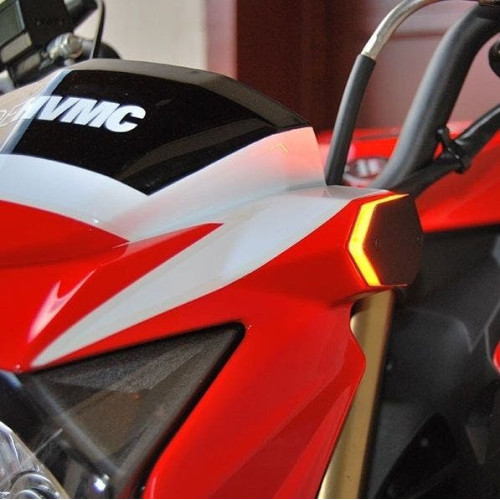 PartzBiz HD: 4408153-New Rage Cycles Black Front LED Turn Signal Indicators 17-19 Kawasaki Z125 Pro