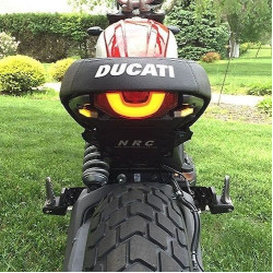 PartzBiz HD TR578740 - New Rage Cycles LED Rear Fender Eliminator w/ Bracket 15-16 Ducati Scrambler 800 indicator marker license plate relocation tucked replacement upgrade best new motorcycle desert sled