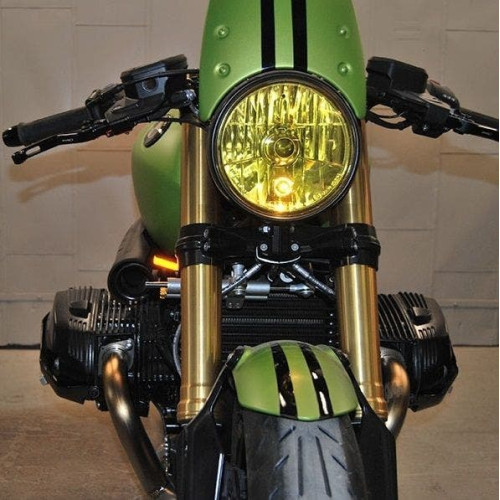PartzBiz HD: 4408170-New Rage Cycles R9T-FB Front Amber LED Turn Signal Lights 14-17 BMW R NineT Best new upgrade replacement turn signals light indicator custom 578768