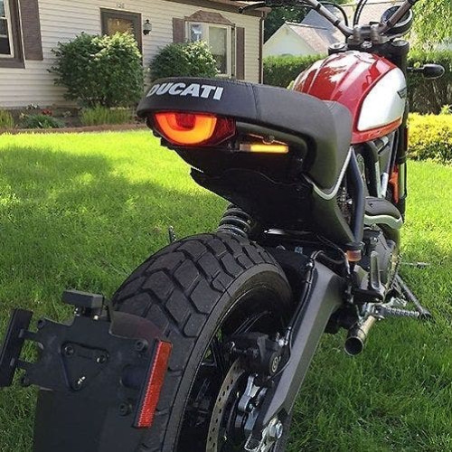 PartzBiz HD: 4408172-New Rage Cycles Rear Fender Eliminator w/ LED Signals 15-16 Ducati Scrambler 800 indicator marker license plate relocation tucked replacement upgrade best new motorcycle desert sled PartzBiz HD: 4408172-New Rage Cycles Rear Fender Eliminator w/ LED Signals 15-16 Ducati Scrambler 800 indicator marker license plate relocation tucked replacement upgrade best new motorcycle desert sled