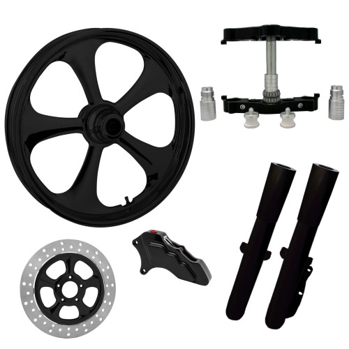 PartzBiz HD: 4408110-Nitro Black 23" Wheel Tire Single Side w/ Raked Triple Trees Lowers & Sliders | NITRO-SNGL-BLK-KIT-23PCKG PartzBiz HD: 4408110-Nitro Black 23" Wheel Tire Single Side w/ Raked Triple Trees Lowers & Sliders | NITRO-SNGL-BLK-KIT-23PCKG