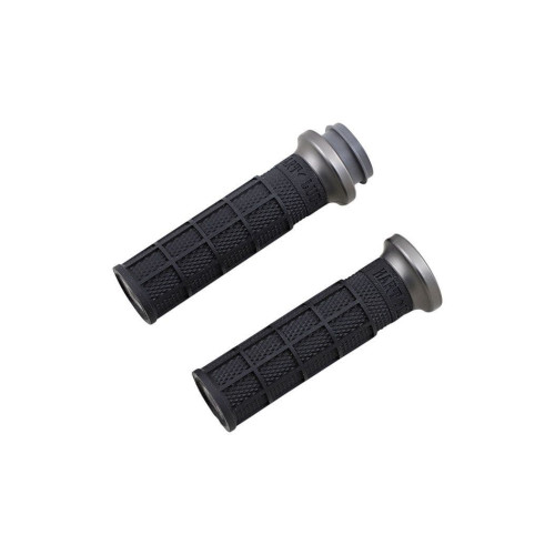 PartzBiz HD: 4408102-ODI Harley Hart-Luck V-Twin Gunmetal Waffle Grips Harley Throttle By Wire 84-Up