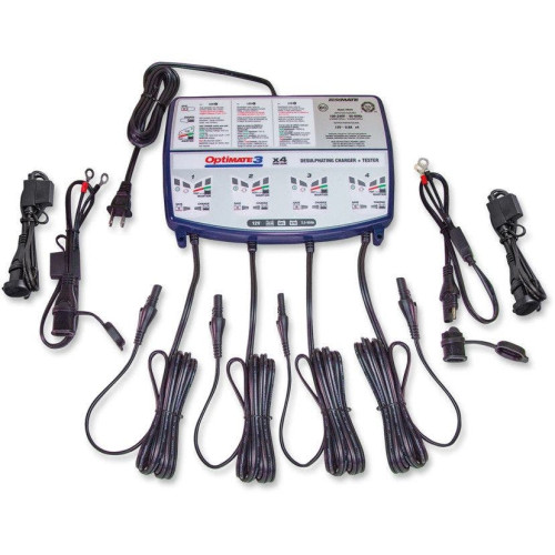 PartzBiz HD: 4408006-Tecmate TM-455 Optimate 3 x 4 Multi-Bank 12V Battery Charging Maintanence Tender PartzBiz HD: 4408006-Tecmate TM-455 Optimate 3 x 4 Multi-Bank 12V Battery Charging Maintanence Tender