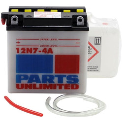 PartzBiz HD DS21130146 - อะไหล่แบตเตอรี่ Yuasa ไม่จำกัดพร้อมกรด 12N7-4A 12V 7Ah Rep OE 63731-99 66006-69