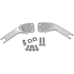 PartzBiz HD DS16200759 - ลากผู้โดยสารด้านหลัง Footpeg Mounts Chrome Harley Dyna Glide FXD 06-17 1620-0759 Repl OEM 49249-06