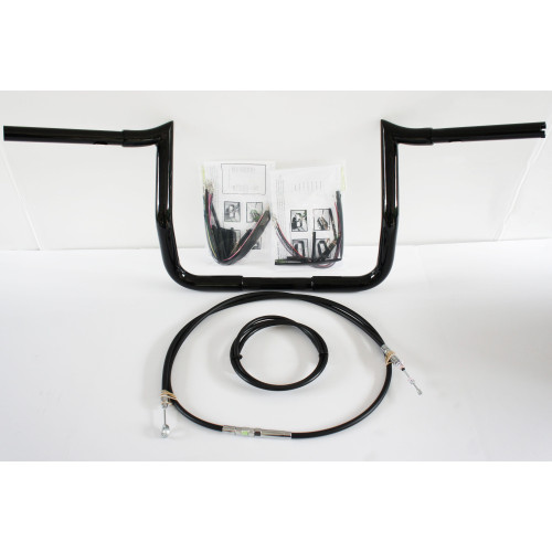 PartzBiz HD: 4407978-Paul Yaffe Bagger 10" Black Monkey Bar Handlebar Package Kit Harley FLH ABS | MBB1.25B-10 Kit-ABS-08-13 PartzBiz HD: 4407978-Paul Yaffe Bagger 10" Black Monkey Bar Handlebar Package Kit Harley FLH ABS | MBB1.25B-10 Kit-ABS-08-13
