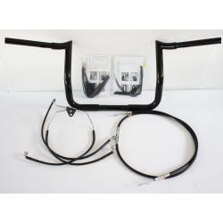 PartzBiz HD MBB1.25B-10-Kit-08-13-NON - Paul Yaffe Bagger 10" Black Monkey Bar Handlebar Package Kit Harley FLH Non ABS | MBB1.25B-10-Kit-08-13-NON PartzBiz HD MBB1.25B-10-Kit-08-13-NON - Paul Yaffe Bagger 10" Black Monkey Bar Handlebar Package Kit Harley FLH Non ABS | MBB1.25B-10-Kit-08-13-NON
