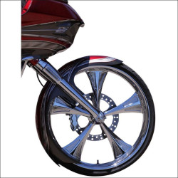 PartzBiz HD DS14010521 - Paul Yaffe Bagger Nation 21" Talon 14 Gauge Steel Wrap Front Fender 14-16 | TALON21-2014-S