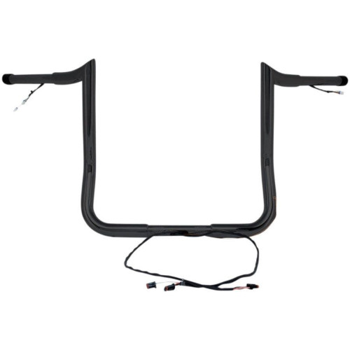 PartzBiz HD: 4407939-Paul Yaffe Bagger Nation Black Wired 10" Monkey Handlebars Harley Batwing 14-Up