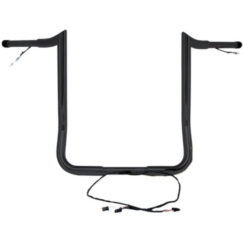 PartzBiz HD: 4407940-Paul Yaffe Bagger Nation Black Wired 12" Monkey Handlebars Harley Batwing 14-Up