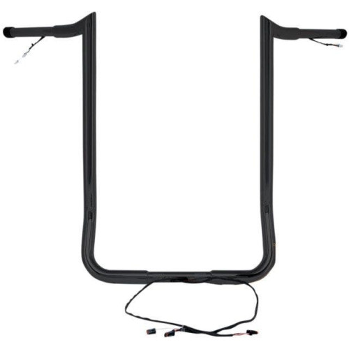 PartzBiz HD: 4407900-Paul Yaffe Bagger Nation Chrome Wired 16" Monkey Handlebars Harley Batwing 14-Up