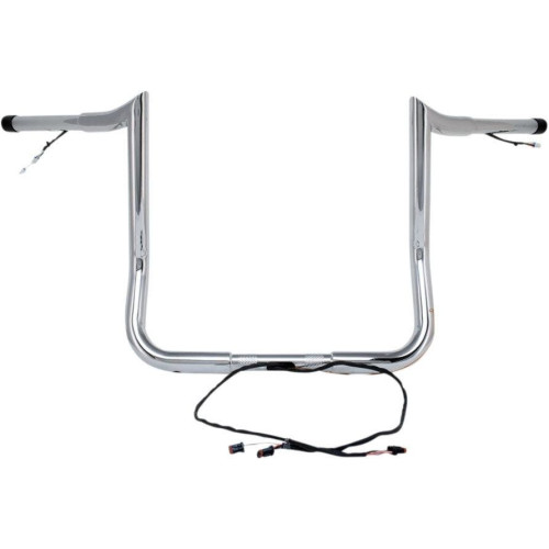 PartzBiz HD: 4407918-Paul Yaffe Bagger Nation Chrome Wired 10" Monkey Handlebars Harley Batwing 14-Up