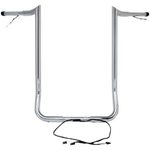 PartzBiz HD: 4407879-Paul Yaffe Bagger Nation Chrome Wired 16" Monkey Handlebars Harley Batwing 14-Up