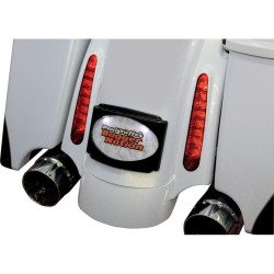 PartzBiz HD DS20300617 - Paul Yaffe Bagger Nation CVO Black Universal Stealth III License Plate Frame Kit