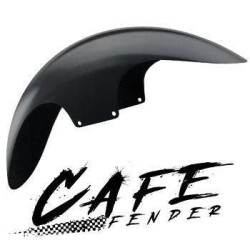 PartzBiz HD PYO-CAFE-21-14L - Paul Yaffe Bagger Nation Raw 21" Steel Cafe Fender Harley Touring FLH/T 14-21