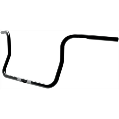 PartzBiz HD: 4407860-Paul Yaffe Bagger Nation 51530510BK Black 10" Rise 1" Classic Bagger Apes Handlebars 99-18 Harley Touring Dresser FLHT FLHX 06011819 0601-1819