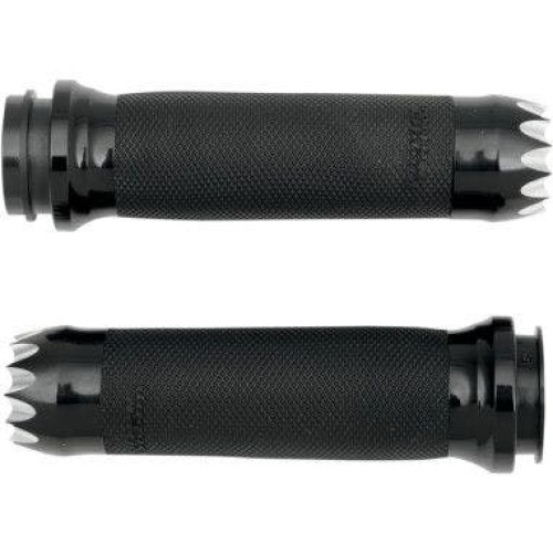 PartzBiz HD: 4407865-Paul Yaffe Black Yafterburner Hand Grips for Harley Throttle by Wire | GYB-FBW-B
