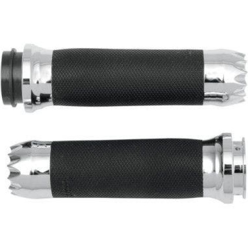 PartzBiz HD: 4407866-Paul Yaffe GYB-FBW-C Chrome Yafterburner Hand Grips for Harley Throttle by Wire PartzBiz HD: 4407866-Paul Yaffe GYB-FBW-C Chrome Yafterburner Hand Grips for Harley Throttle by Wire