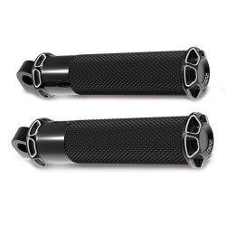 PartzBiz HD AN07-929 - Arlen Ness Black Beveled Fusion Footpegs For Harley Male Mount Applications | 07-929 PartzBiz HD AN07-929 - Arlen Ness Black Beveled Fusion Footpegs For Harley Male Mount Applications | 07-929
