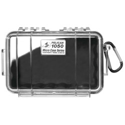 PartzBiz HD TR570256 - Pelican 1050 Black & Clear Micro Case เครื่องใช้ไฟฟ้าแบบพกพา กล้อง โทรศัพท์มือถือ | 1050-025-100