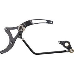 PartzBiz HD PM0035-1172M-SMB - Performance Machine 0035-1172M-SMB Black Ops Mid Controls Harley M8 Softail การอัพเกรดใหม่ที่ดีที่สุด การเปลี่ยนคันโยกชอปเปอร์ Bobber แบบกำหนดเอง