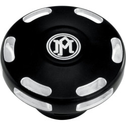 PartzBiz HD PM0210-2055APX-BM - Performance Machine 0210-2055APX-BM Black Contrast Cut Apex Fuel Cap Harley Davidson M8 EVO Big Twin Custom ถังแก๊ส Accent Upgrade เปลี่ยน