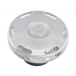 PartzBiz HD PM0210-2055APX-CH - Performance Machine 0210-2055APX-CH Chrome อลูมิเนียม Apex การใช้หมวก Harley Davidson M8 EVO Big Twin Custom ถังแก๊ส Accent อัพเกรดเปลี่ยน