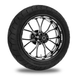 PartzBiz HD TRPM8031 - Performance Machine 17" Rear Black Heathen Wheel Tire Package Harley 09-15 ABS | Performance Machine PartzBiz HD TRPM8031 - Performance Machine 17" Rear Black Heathen Wheel Tire Package Harley 09-15 ABS | Performance Machine